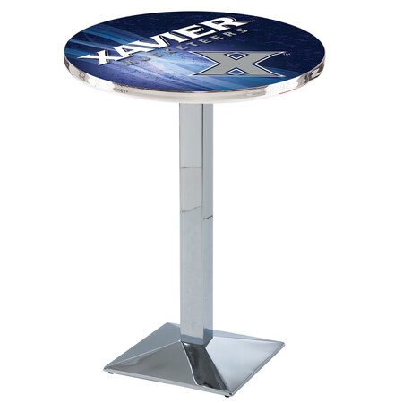 Holland Bar Stool Co 36" Chrome Xavier Pub Table, 28" dia. Top L217C3628Xavier-D2